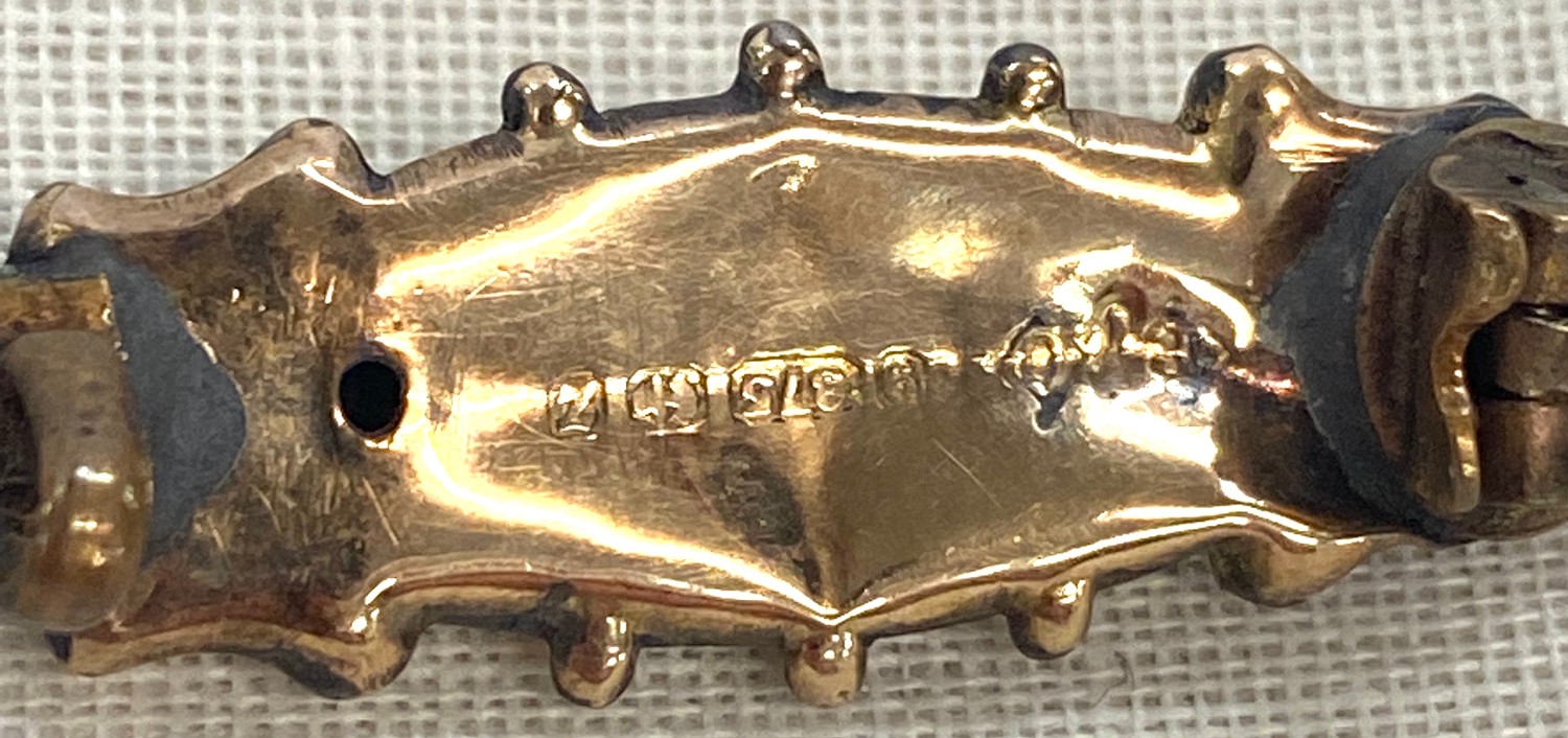 9ct Gold brooch weighs approx 1.6g - Bild 3 aus 3