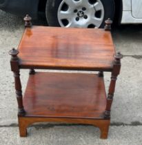 Mahogany occasional table 21 inches tall 16 inches depth 20 inches wide