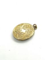 Vintage 9ct hair locket, overall approximate weight 2.3g