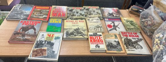 Selection of books about the Battles of WW2 to include D-Day, Russia at War, The Eastern Front etc