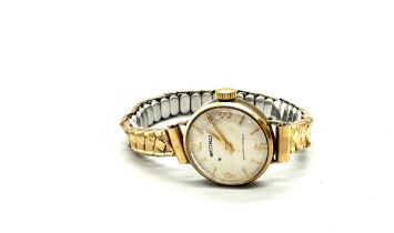 Working 9ct gold Seiko wrist watch