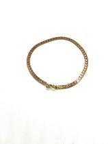 9ct gold ladies bracelet, length 18cm, total weight 4.2g
