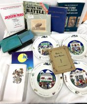 Selection of miscellaneous to include Wade collectors, plates, vintage books, mixture of pins etc