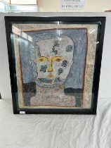 1992 Original artwork "Cornish Head" by Alan Dyer born 1944 size 64cm by 59cm