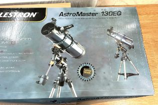 Boxed Celestron Astro Master 130EQ telescope