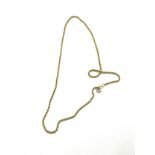 9ct gold rope chain, approximate length 46cm, Weight 2.5g