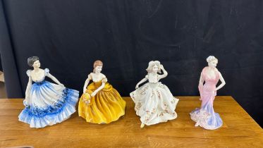 Selection of four Coalport lady figures ' Ladies of Fashion' to include Maureen, Philippa, Teresa