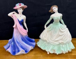 Two Coalport lady figures ' 21 today 1992' and in a Limited edition of 500 Margot tallest measures