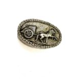 Vintage grade 800 silver pill/ snuff box, approximate weight 44g, size 6cm x 3.5cm