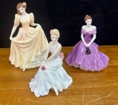 Three Coalport lady figures from the ' Ladies of Fashion ' Gail, Patricia and Vanessa tallest