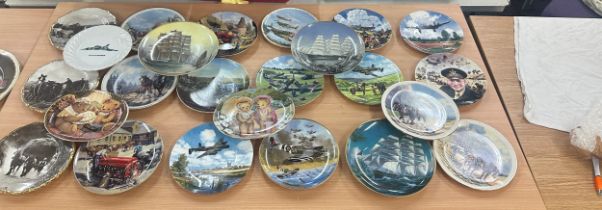 Selection of assorted collectors plates includes planes, ships etc