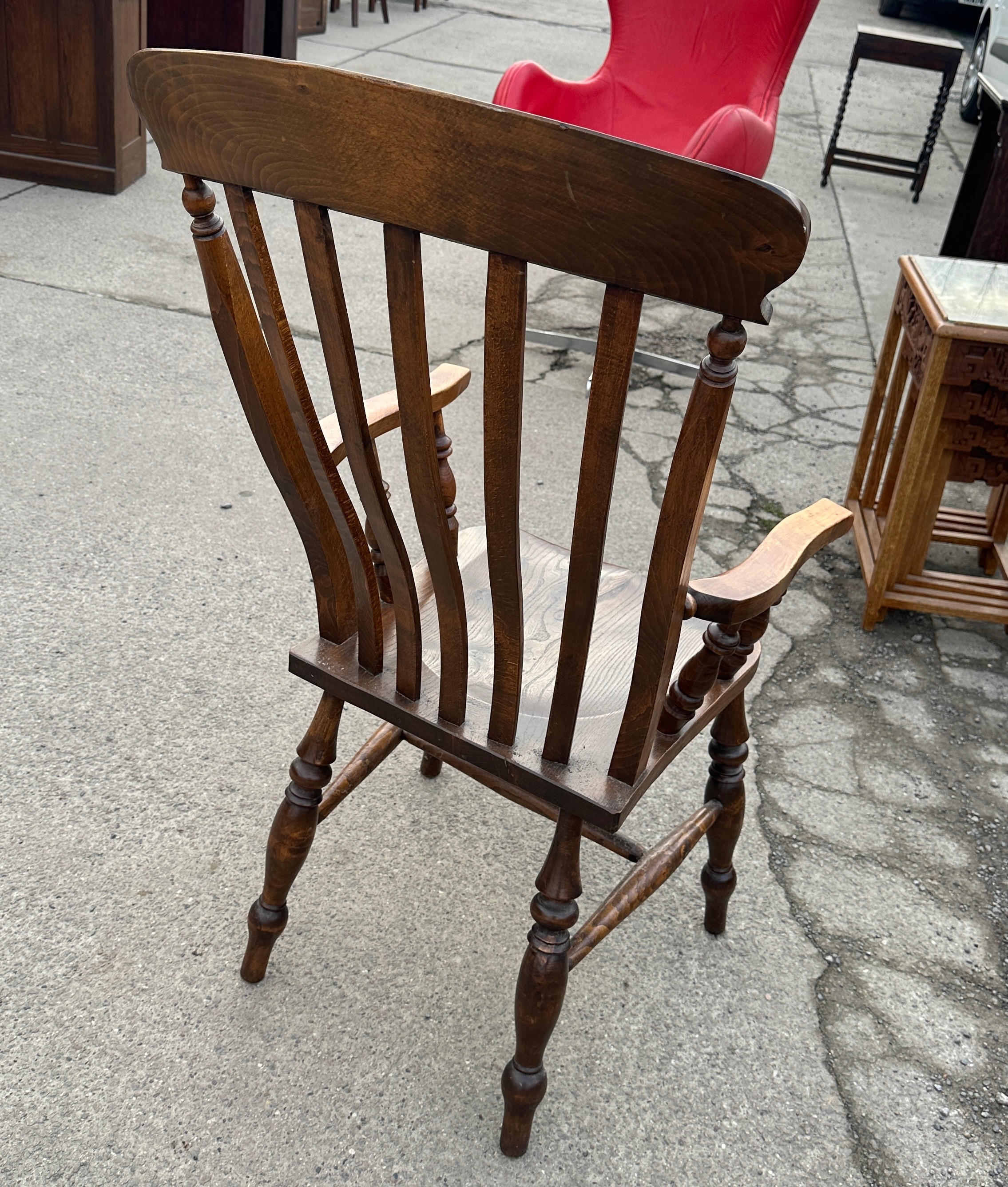 Antique windsor back chair - Image 3 of 3