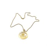 14ct gold galleon ship pendant with a 14ct gold chain, overall weight 5.1g, approximate length of