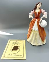 Royal Doulton lady figure ' The Romance of Literature Literary Heroines Moll Flanders' with original