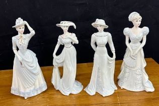 Selection of Coalport lady figures from the ' Chantilly Lace' Collection to include Dignity,