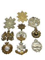 10 military cap badges inc liverpool scottish hampshire etc