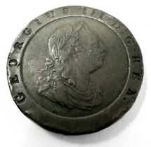 1797 GEORGE III Cartwheel Two penny Coin.