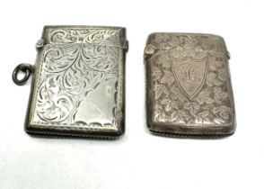 2 antique silver vesta cases