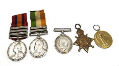 Boer war & ww1 medal group to 3961 pte g butler bedford reg trio named to same person number 8444