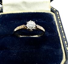 9ct gold diamond vintage solitaire ring (1.6g)