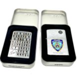 2 original boxed vintage zippo lighters inc new york police department & Elvis
