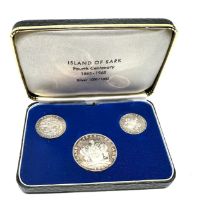 A Cased Set Of Special Issue island of Sark Silver 1000/1000 Medals/Coins The Set Of Three Coins