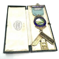 Boxed silver masonic jewel Fairbrook lodge no 5281