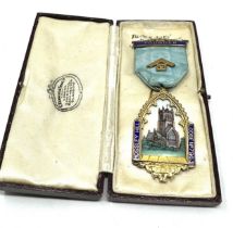 Boxed silver masonic jewel Mosley hill lodge no 7963