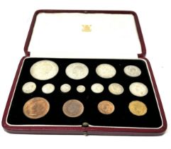 1937 King George IV Specimen Proof Coin Set With Maundy Money In Original Case