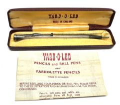 Boxed vintage silver yard.o.led pencil original box & leaflet