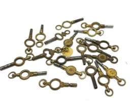 20 antique pocket watch keys