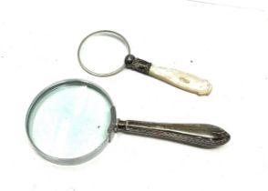 2 silver handle & mop magnifying glasses