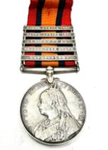 Boer War 5 bar Q.S.A medal to 5266 pte w.g hensman 2nd dragoon guards