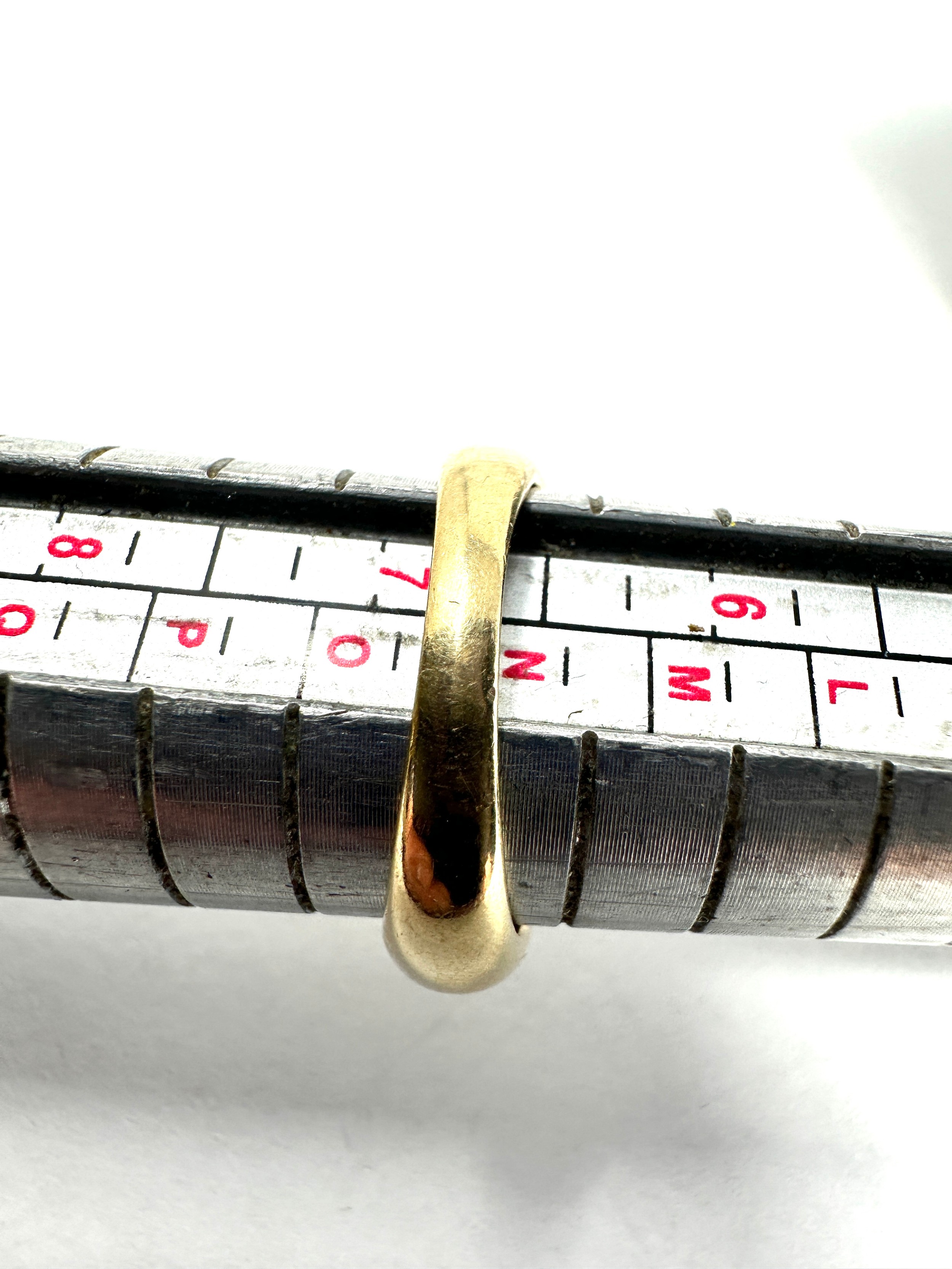 9ct gold red gemstone ring (3g) - Bild 2 aus 2
