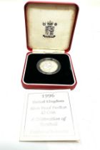 UK 1996 A Celebration of Football £2 Coin Silver Proof Piedfort Box COA