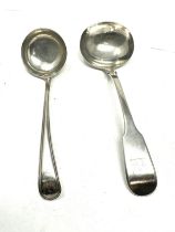 2 antique Georgian silver ladle spoons weight 80g