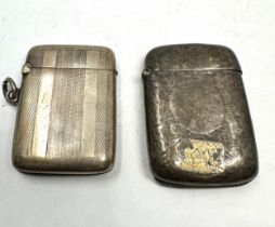 2 antique silver vesta cases