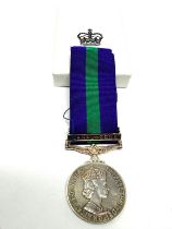 Boxed er.11 G.S.M Canal Zone medal to ac2 a.l gutteridge 4130090 r.a.f