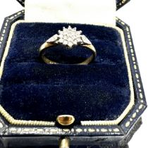 9ct gold diamond cluster ring (2.1g)