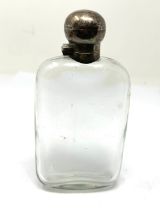 Antique silver top bottle flask