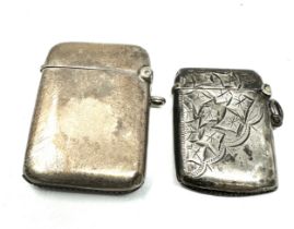 2 antique silver vesta cases