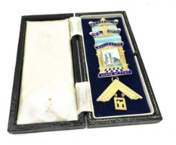 Boxed silver masonic jewel Eccleston lodge no 7754