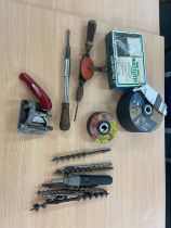 Large selection of assorted tools includes drill bits etc