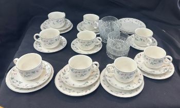 Expressions, English china, Strawberry fayre trios, selection trifle glasses