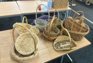 Large selection of wicker baskets