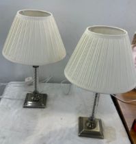 Pair of bedside lamps, untested