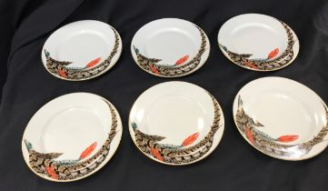 Set of 6 Ralph Lauren "Carolyn" porcelain 8 inches side plates