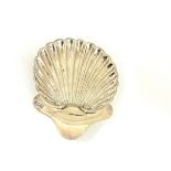 Vintage silver shell trinket dish, total weight 67grams
