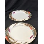Pair of Ralph Lauren "Carolyn" porcelain meat plates 16 inches by 12 inches