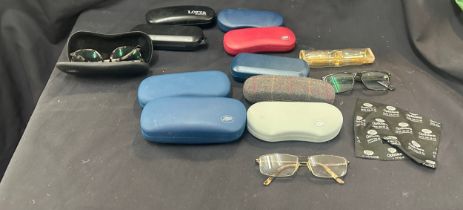 Selection of cased prescriptions glasses men and womens